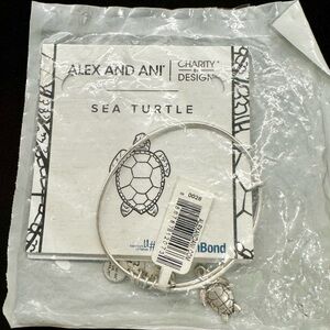 Alex and Ani Silver Sea Turtle Bangle Bracelet